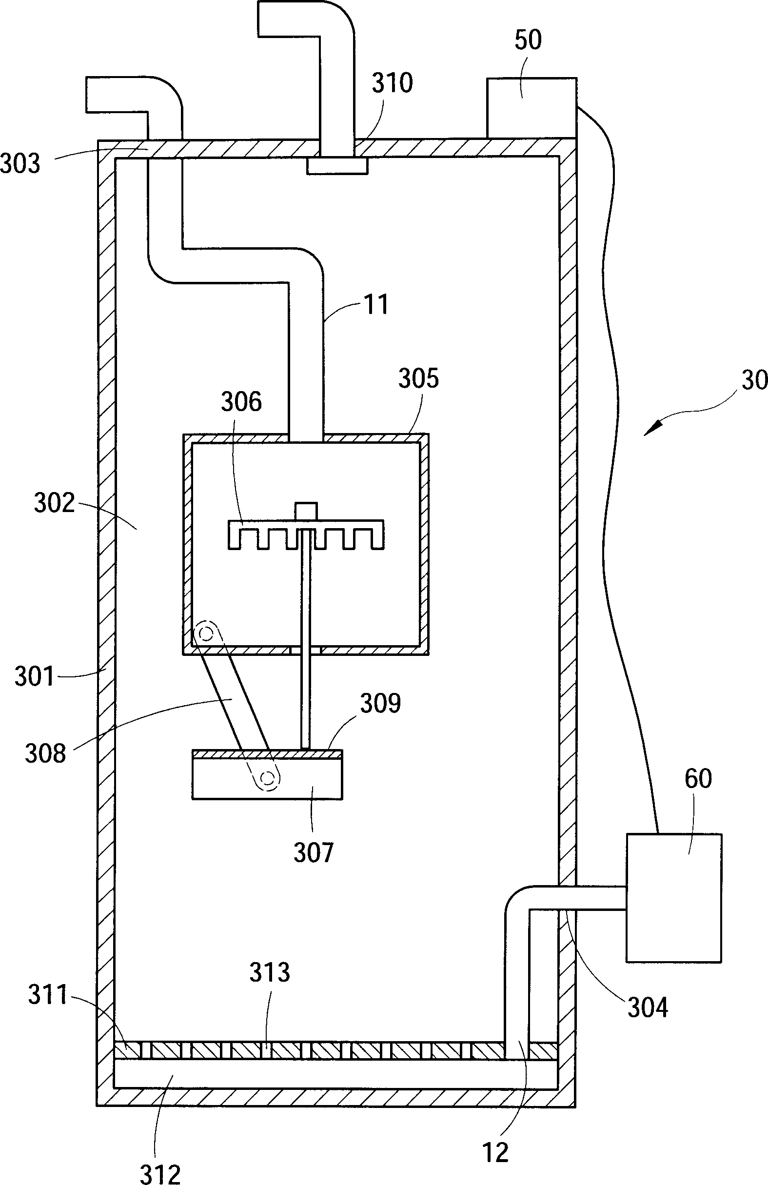 Method for keeping output of liquid and gas fuel at constant pressure