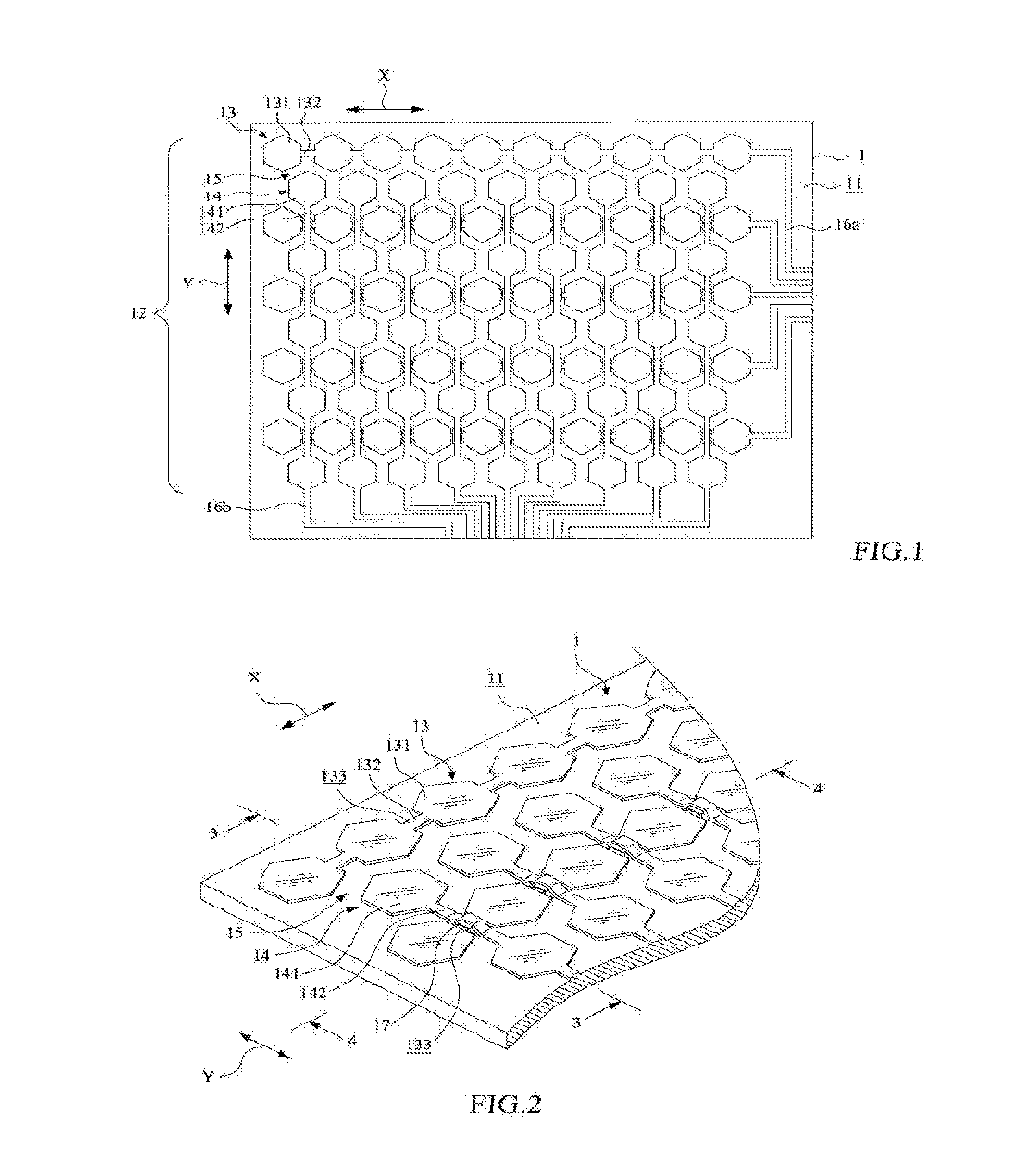 Conductor pattern structure of capacitive touch panel