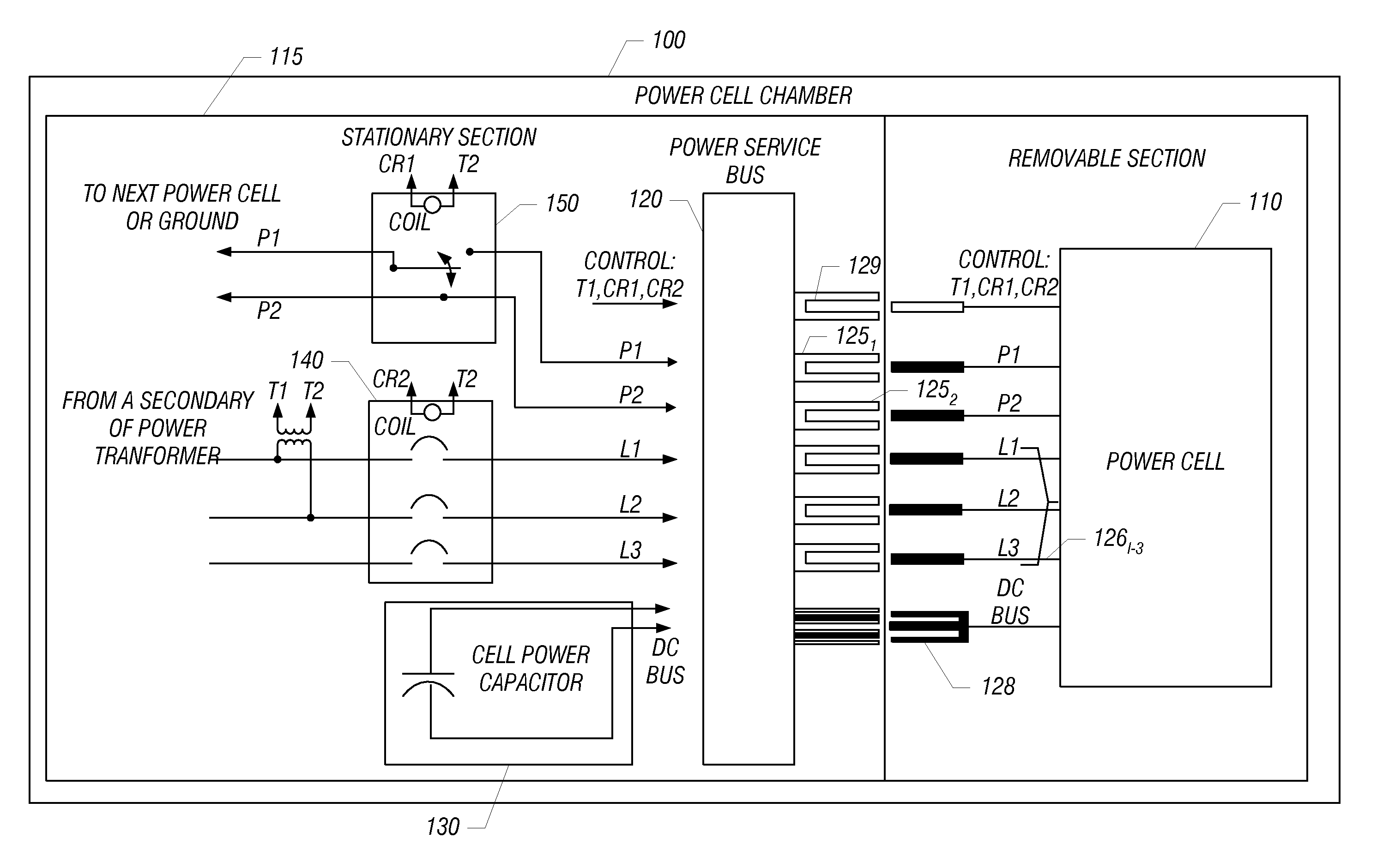 Pluggable power cell for an inverter