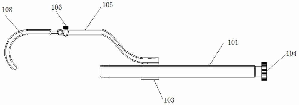 Draw hook mechanism and cesarean delivery abdomen draw hook device