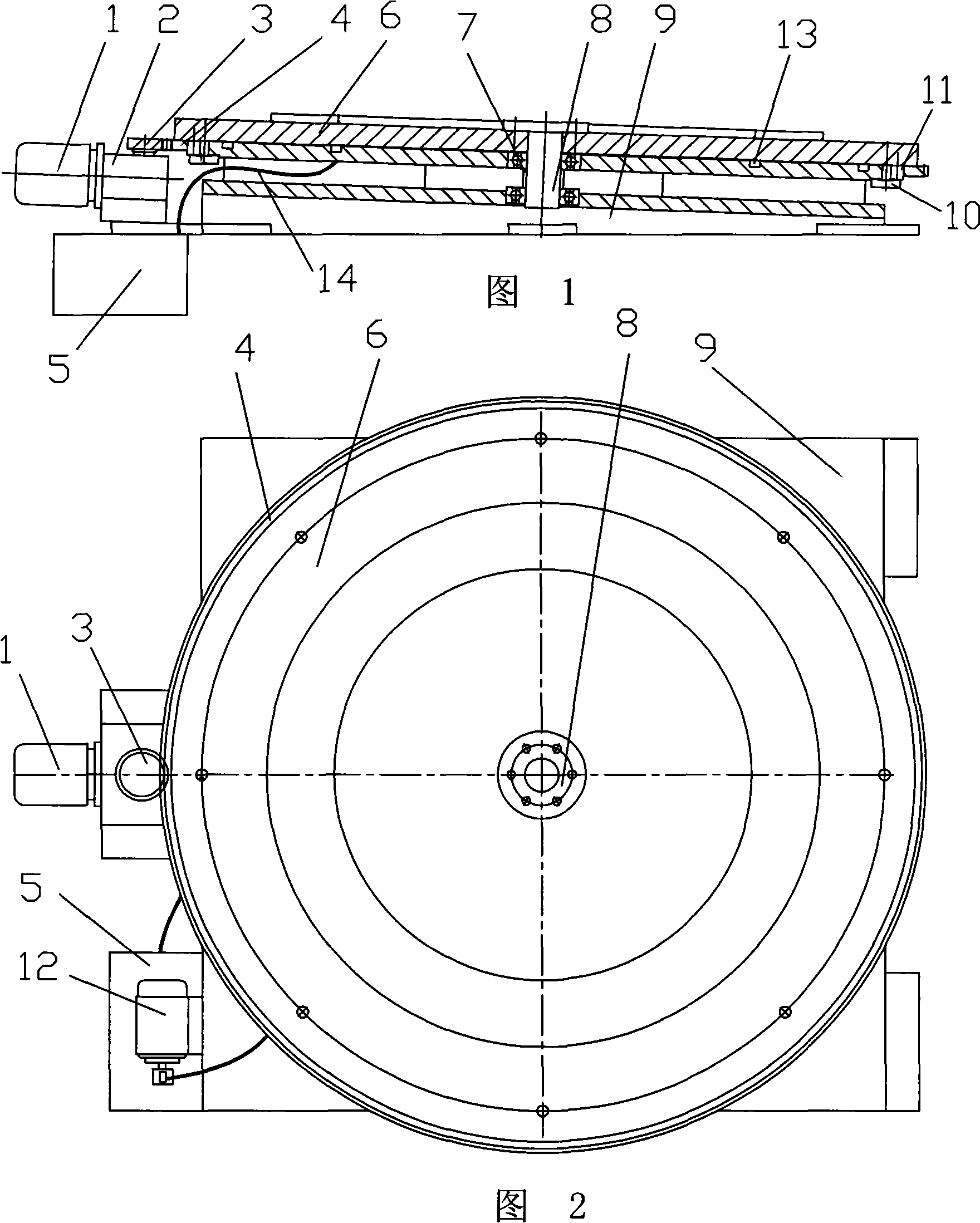 Angle rotary table for mechanical processing