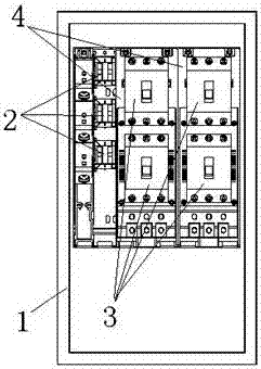 A method for arranging multiple circuit breakers in a distribution cabinet or a distribution box