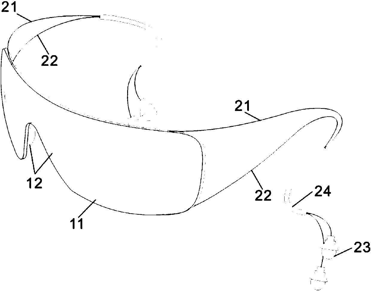 Novel glasses structure