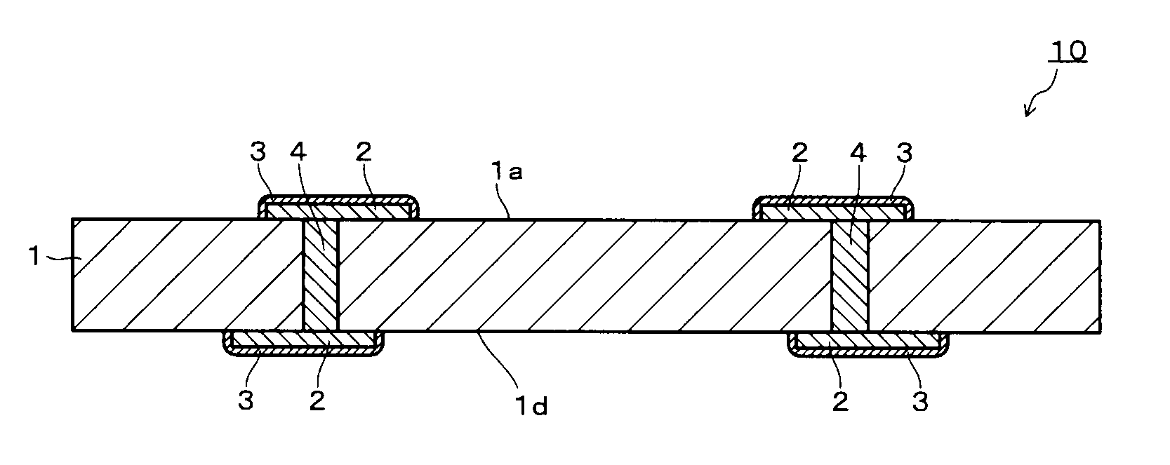 Substrate for mounting element and process for its production