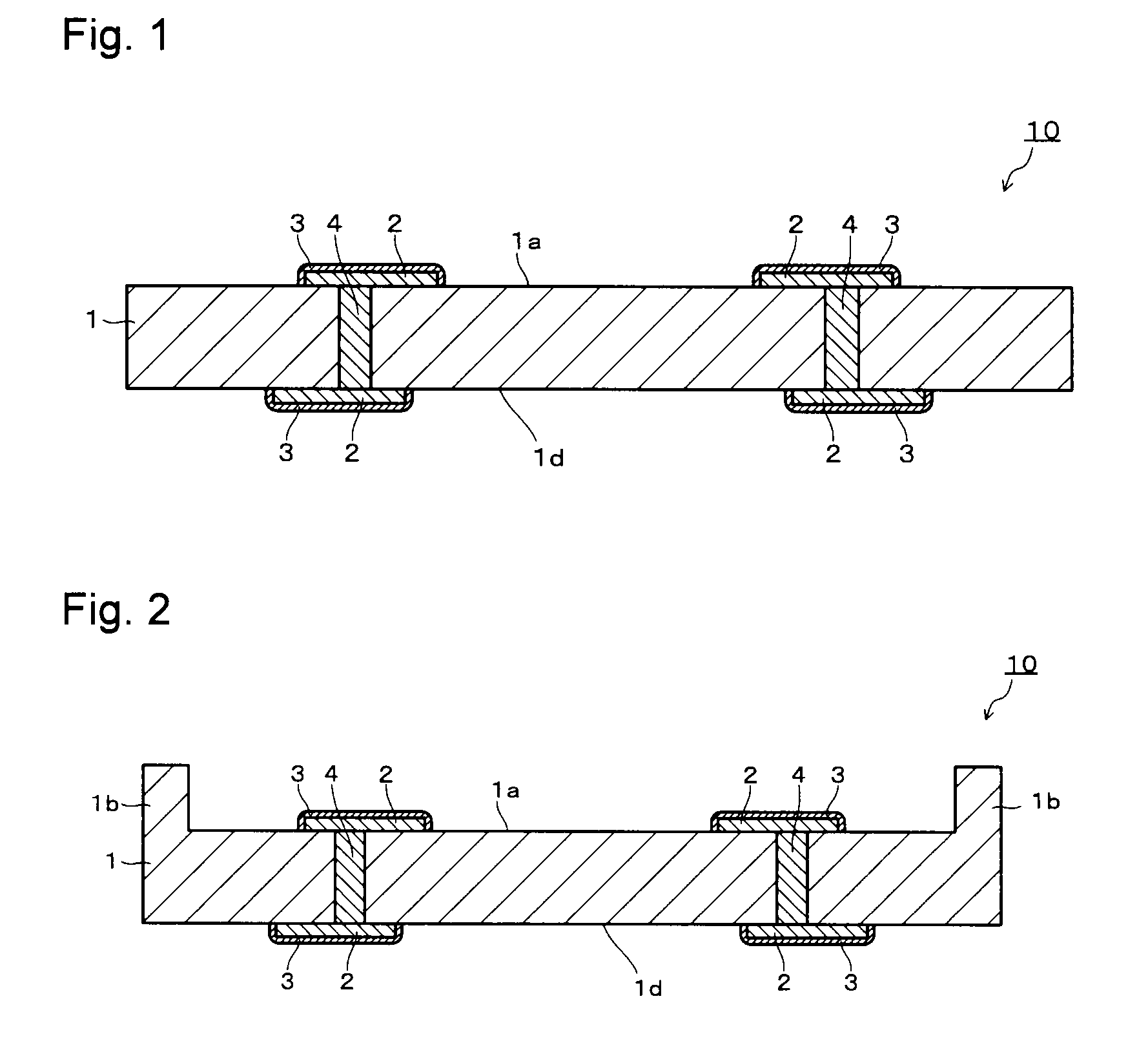 Substrate for mounting element and process for its production