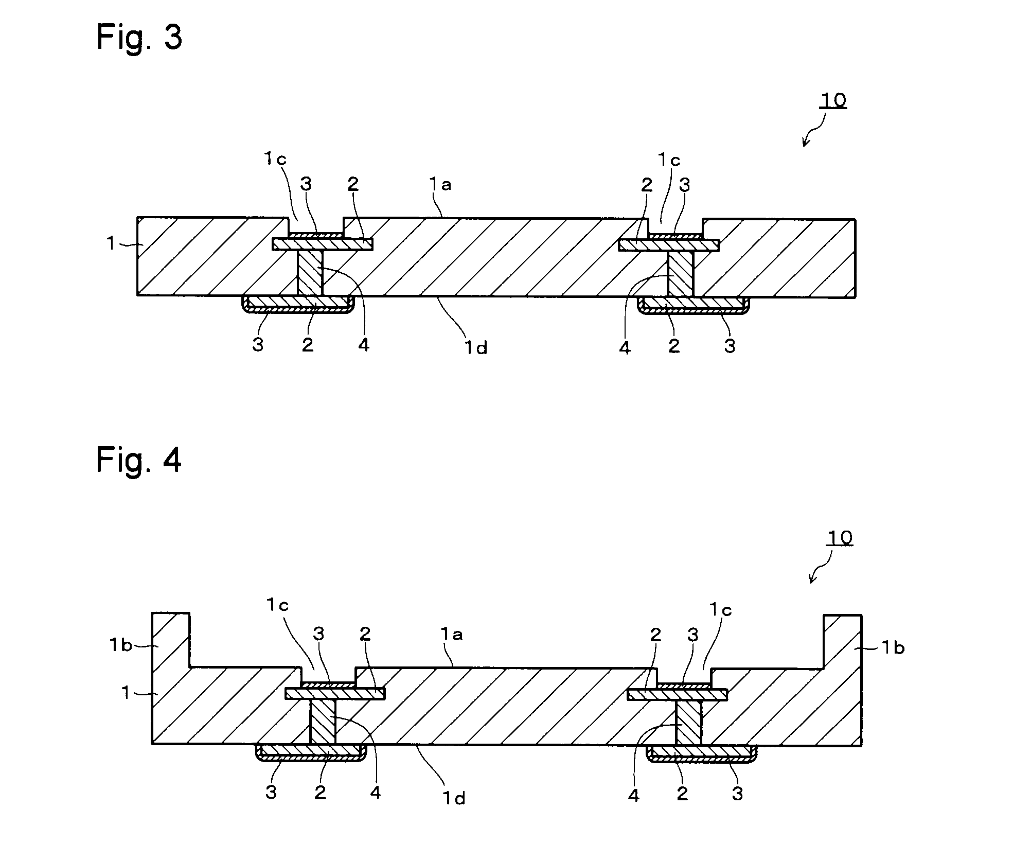 Substrate for mounting element and process for its production