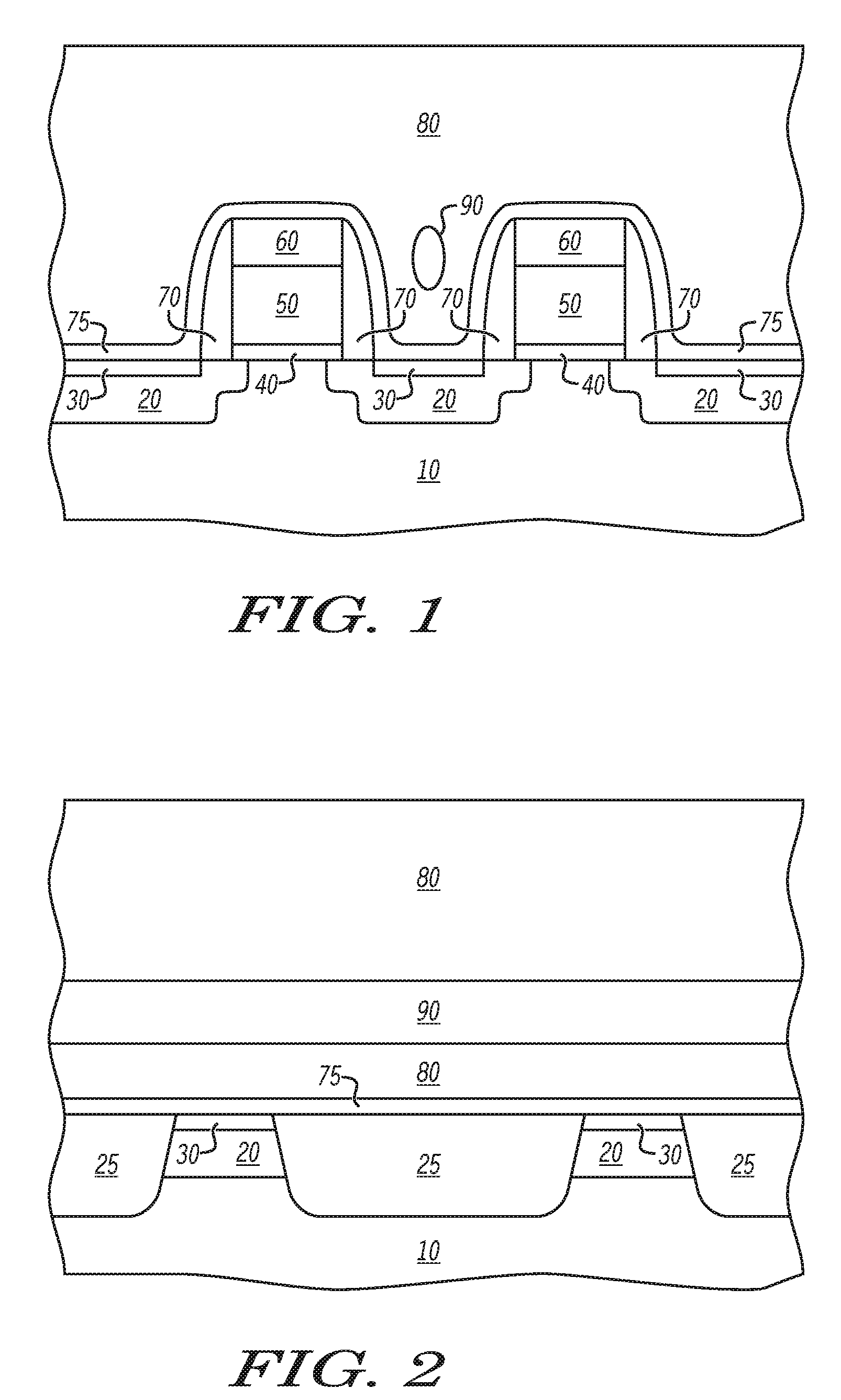 Method of blocking a void during contact formation process and device having the same
