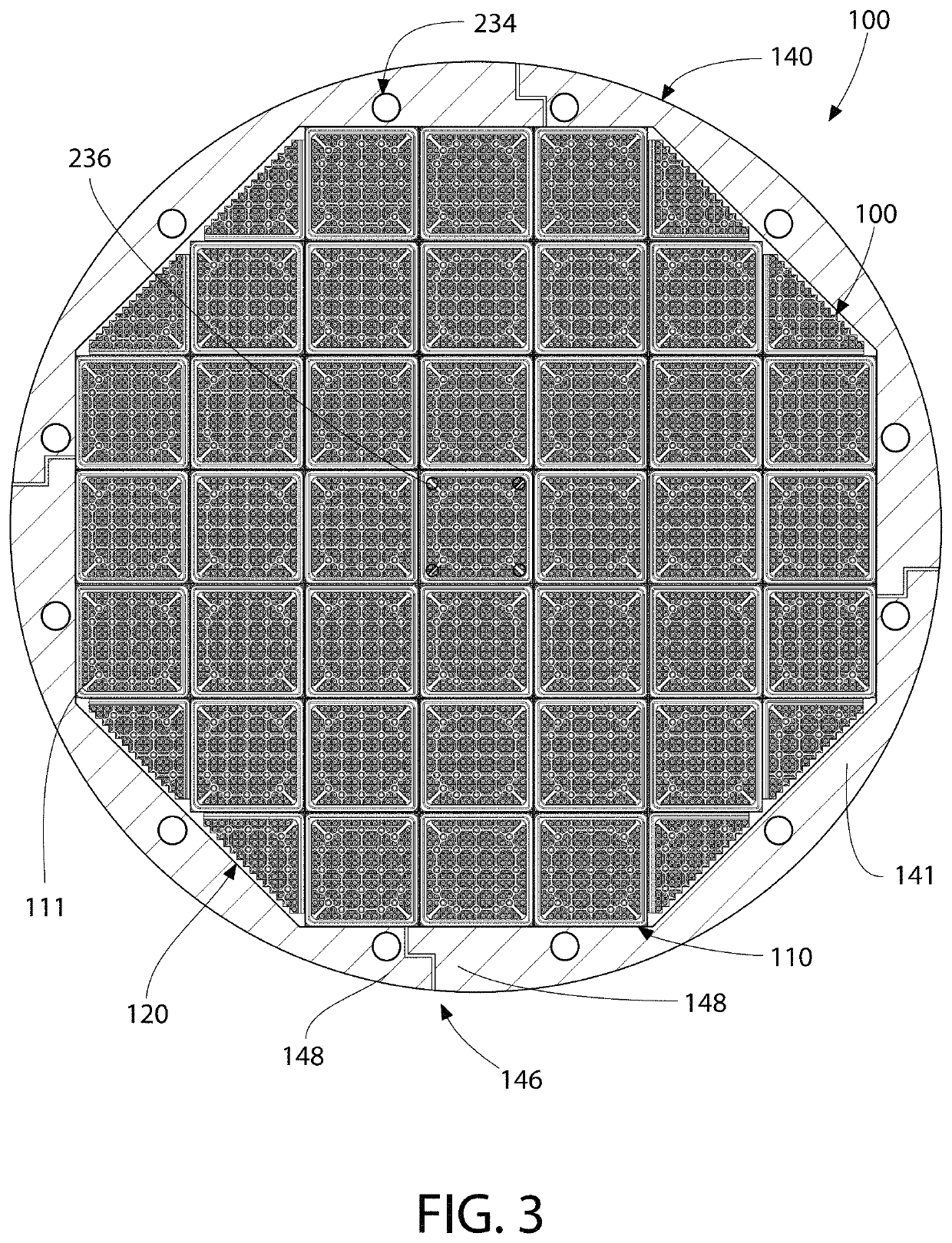 Moving an entire nuclear reactor core as a unitary structure