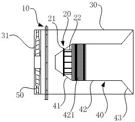 Ozone reaction device for flue gas denitration