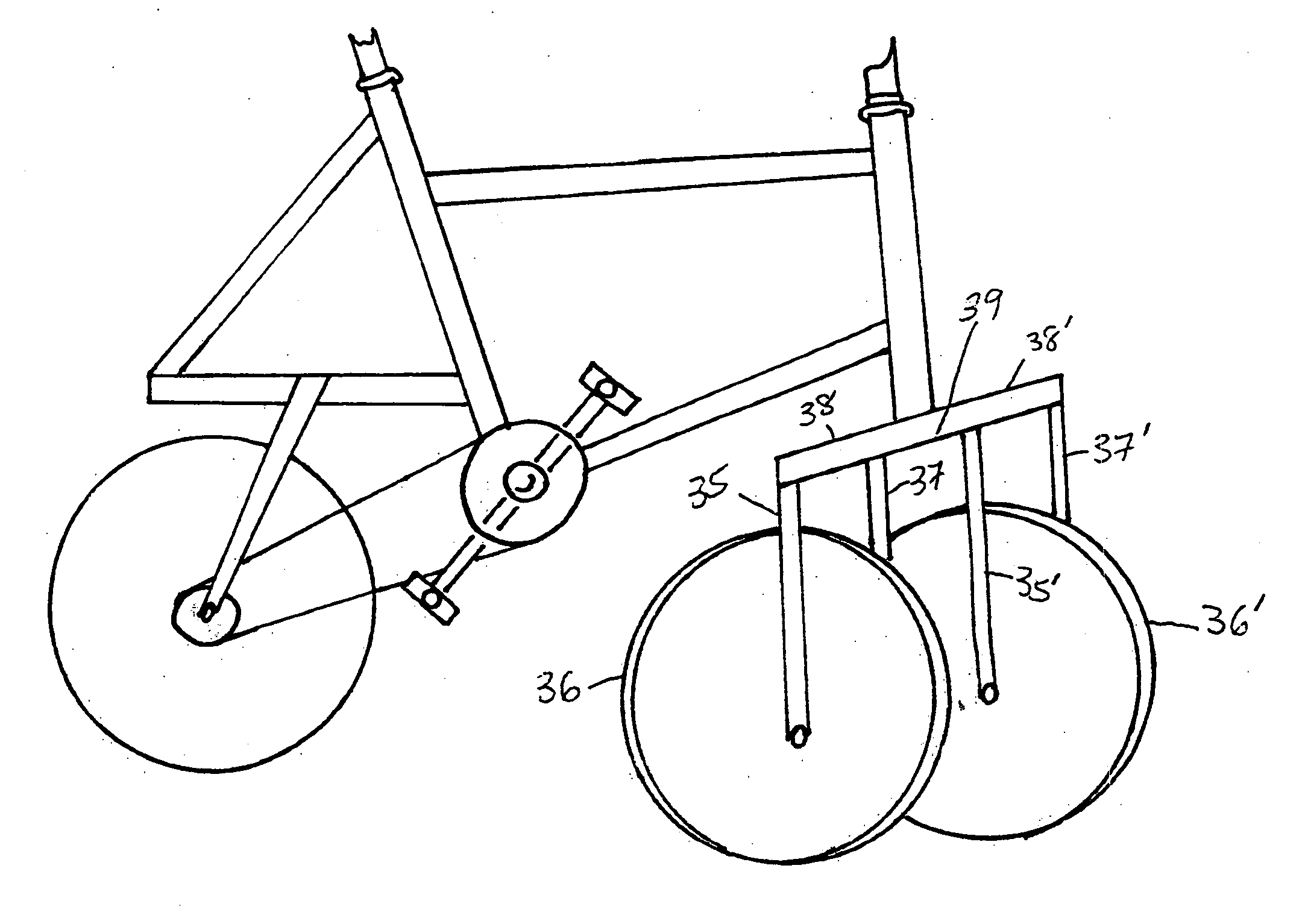 Bicycle improved with two front wheels