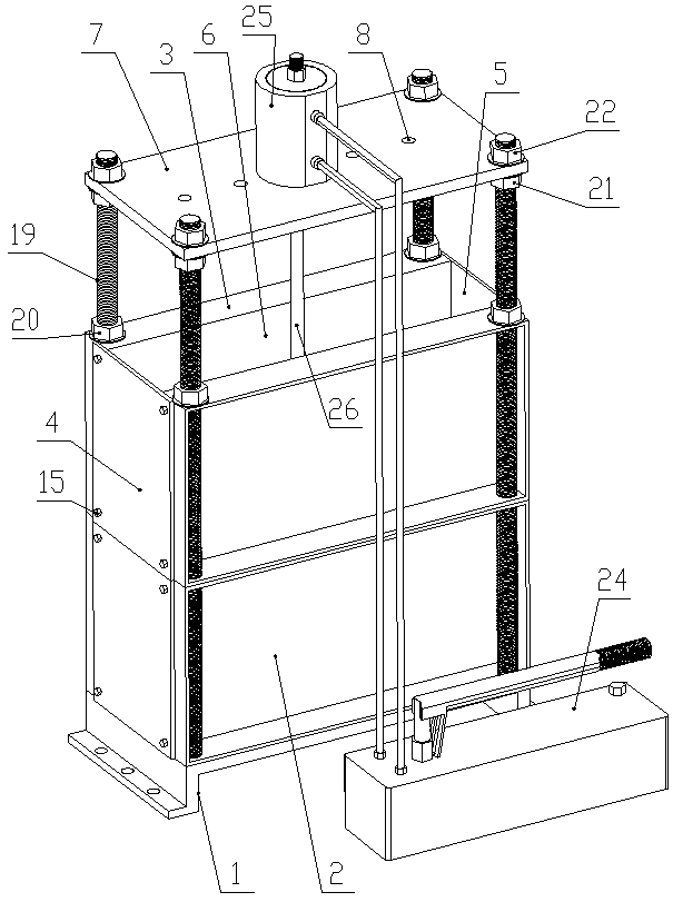 Experimental device with easy-to-disassemble adjustable anchorage length and experimental method thereof
