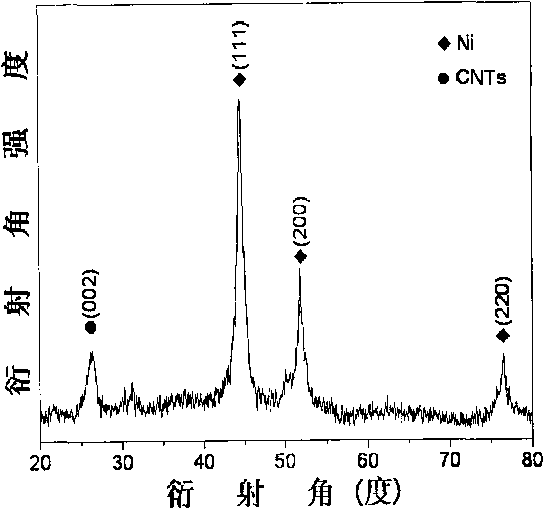 High dispersed loaded nano-metal Ni catalyst and preparation method thereof