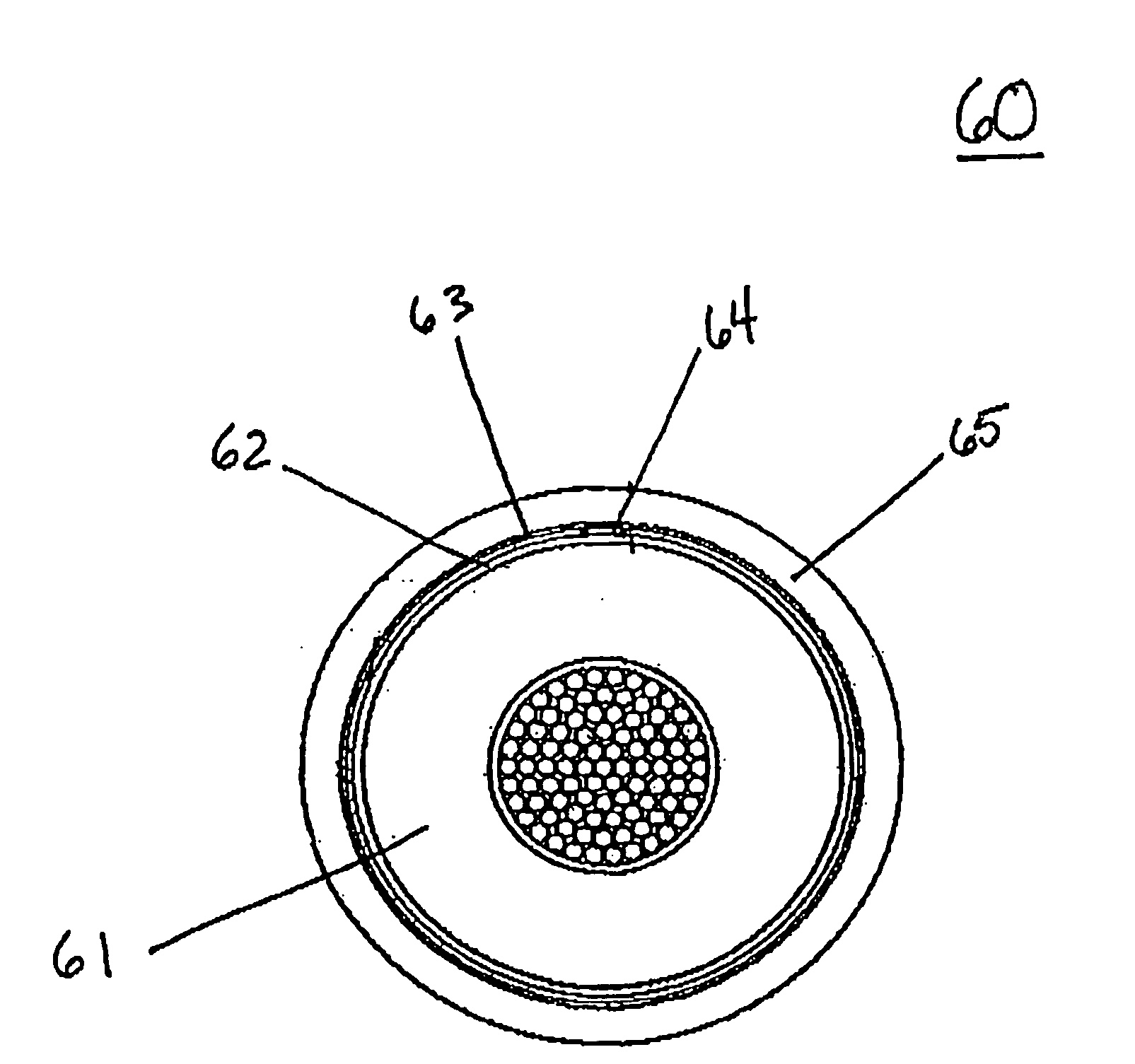 Electrical cable with temperature sensing means and method of manufacture