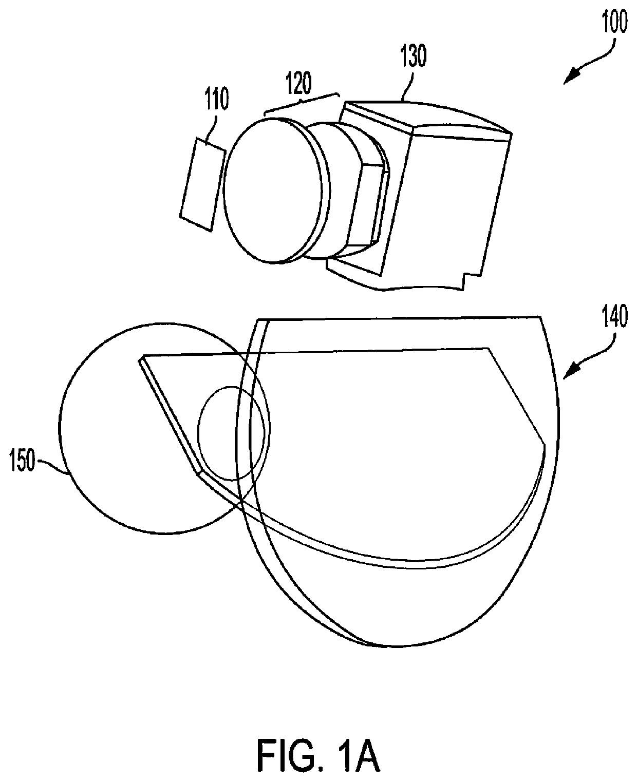 Large field of view see through head mounted display having magnified curved intermediate image