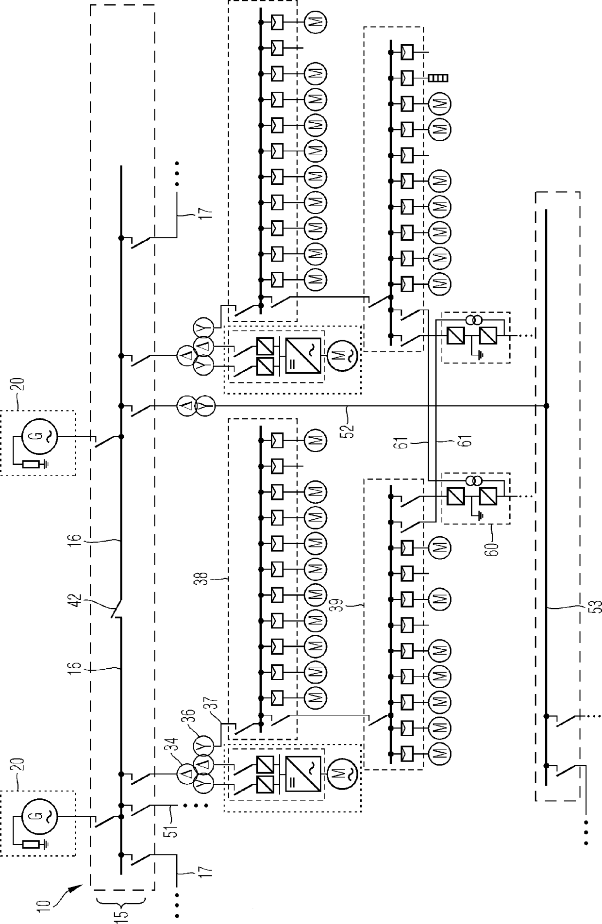 Fault protection system for a power system of dynamically positioned vessel