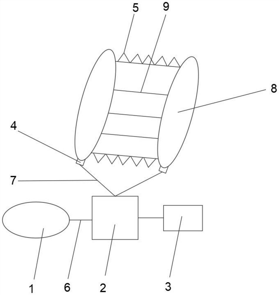 Energy storage type escalator disinfection device