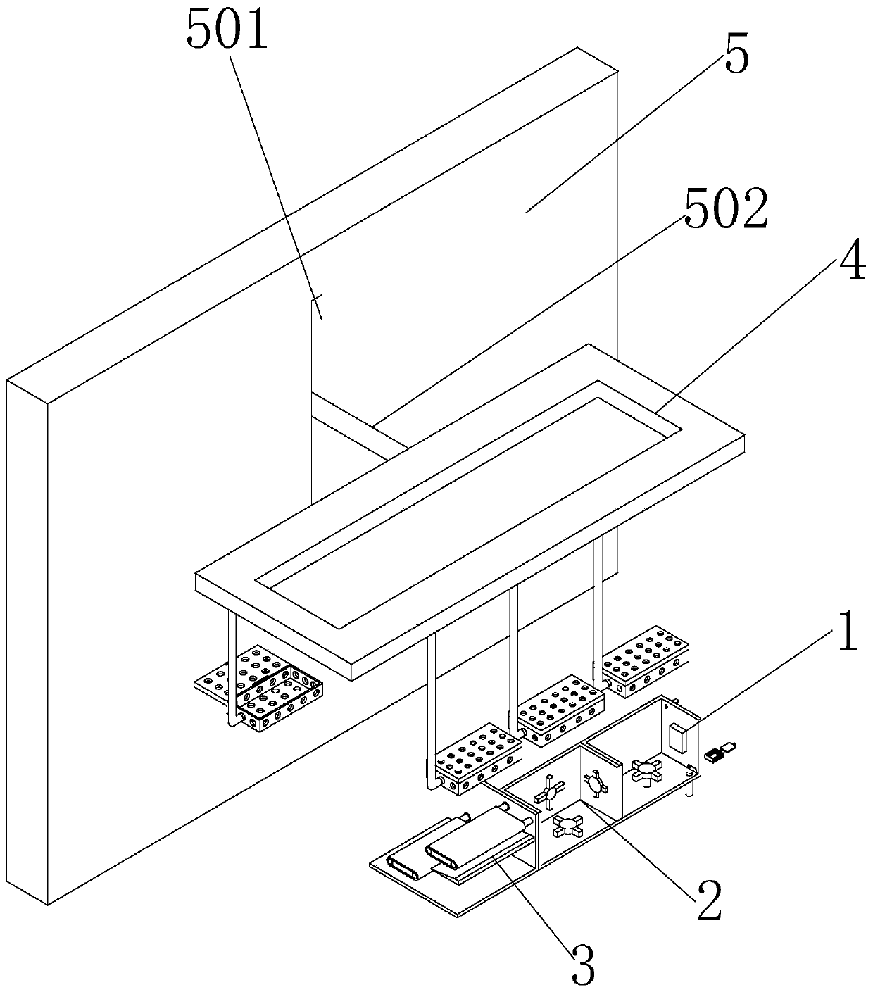 High-temperature scalding device for clothing processing