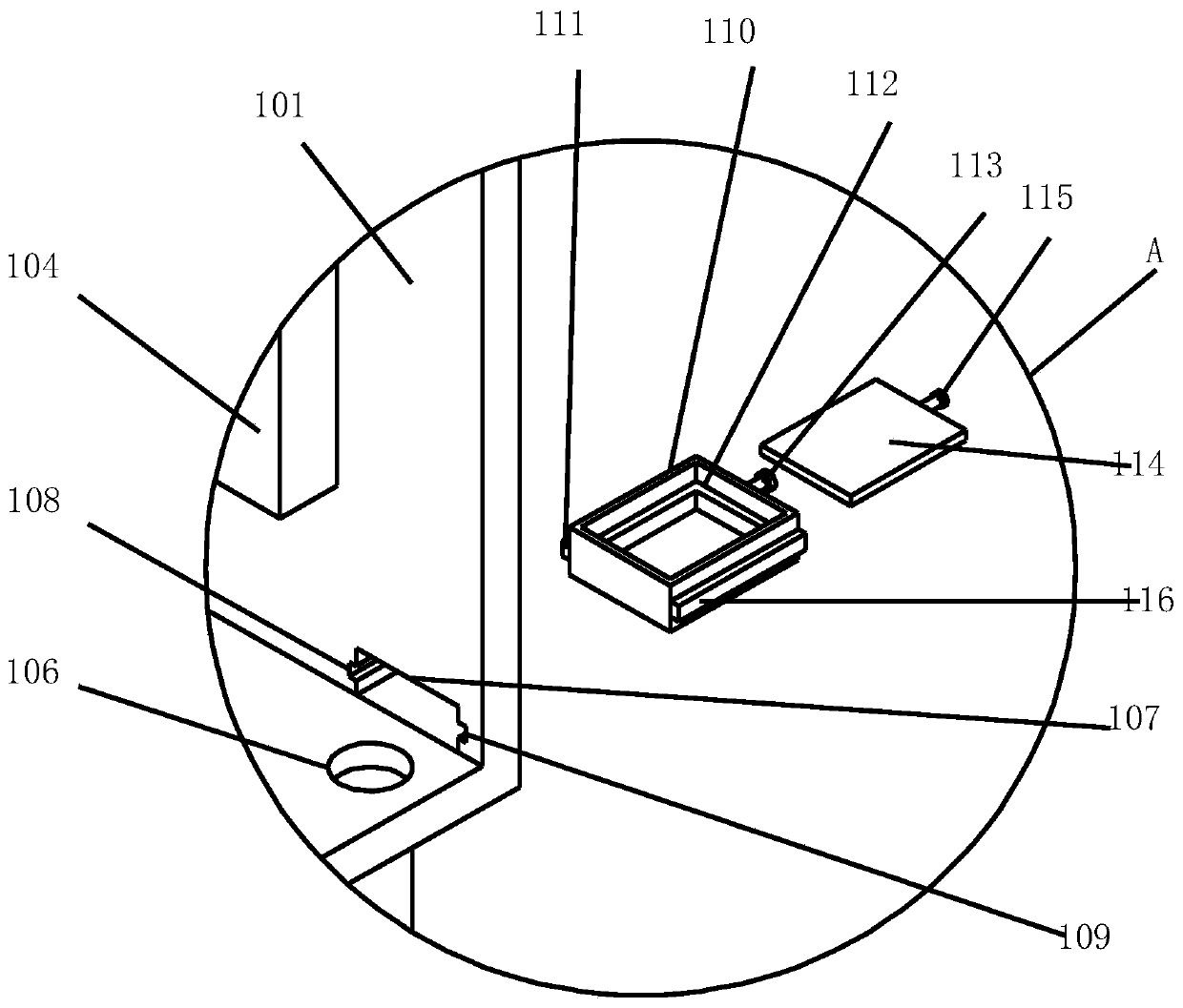 High-temperature scalding device for clothing processing