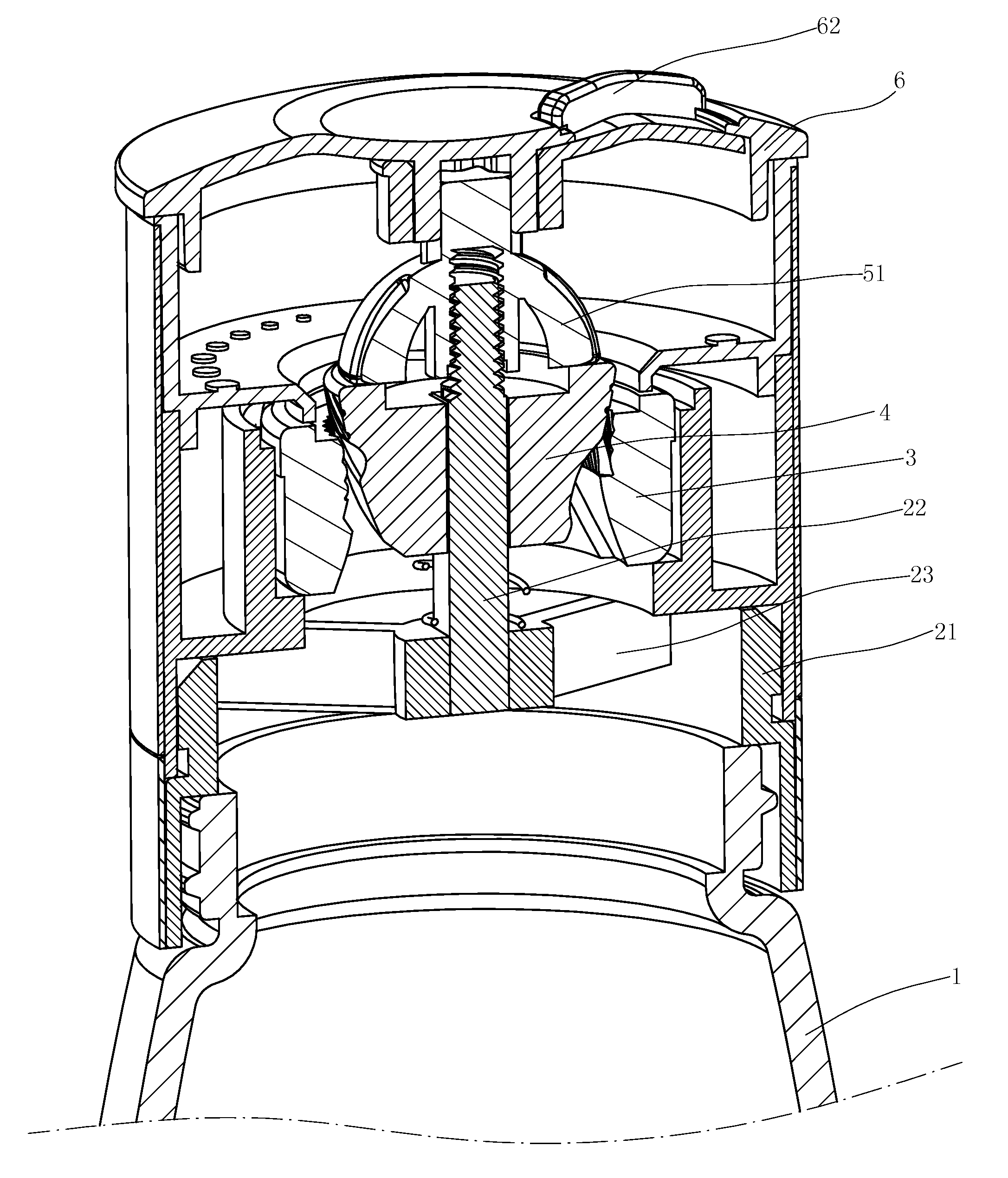 Grinder facilitating adjustment of grinding fineness