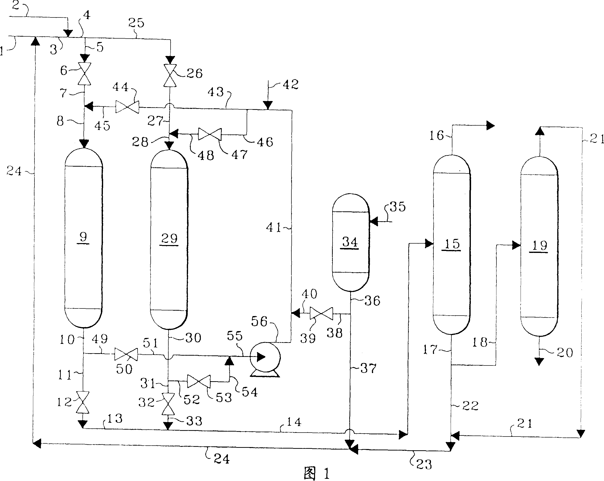 Process for purificaton and prodn. of diolefin hydrocarbon stream