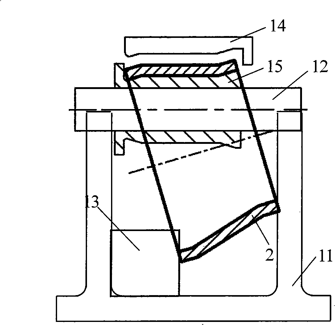 Process and device for forming straight-edge conical cylinder forged piece of nuclear power evaporator