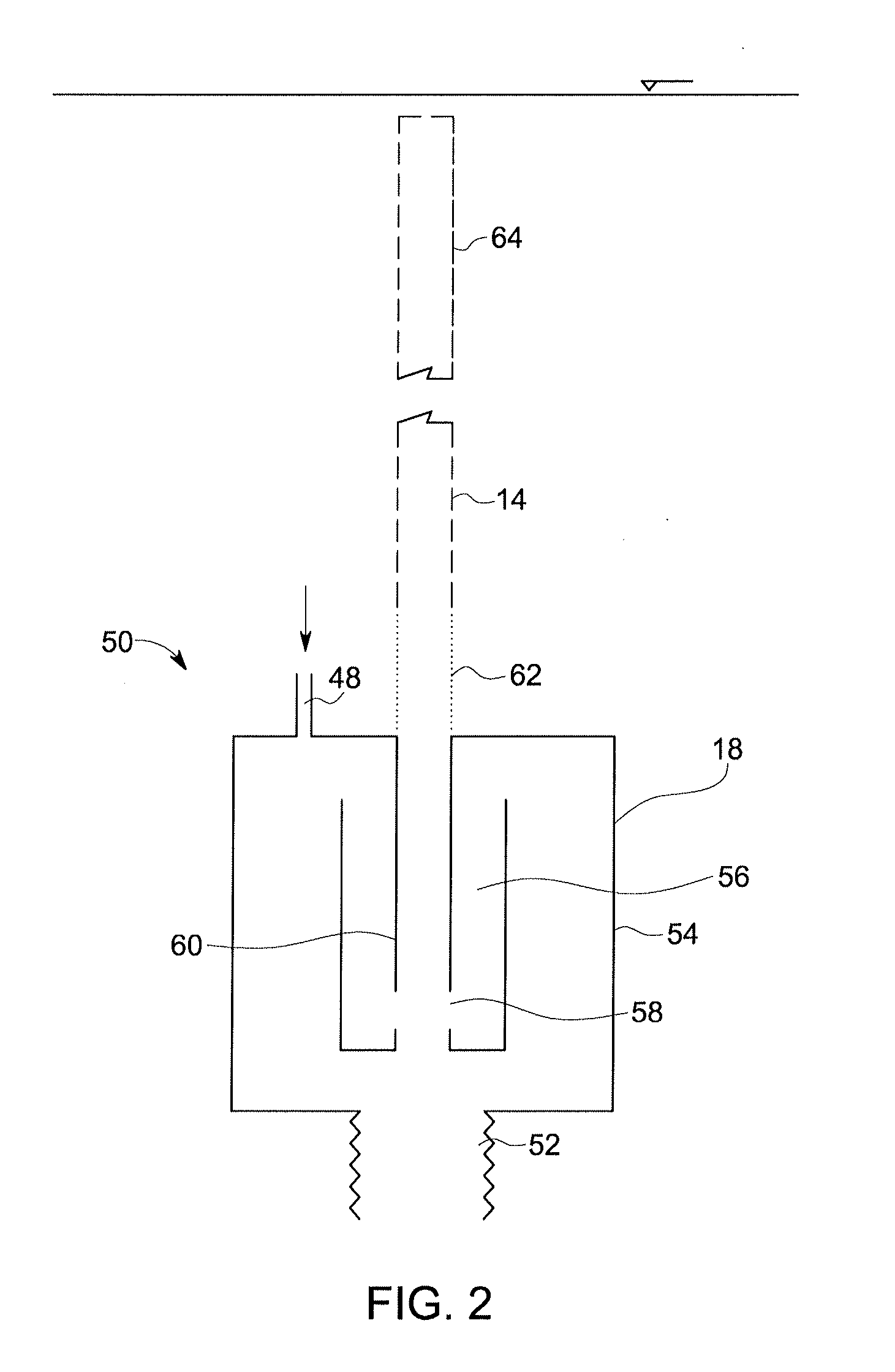 Immersed screen and method of operation