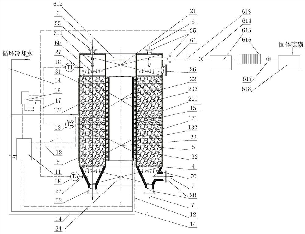 Gasification cracking device based on electric induction heating and method for preparing sulfur gas