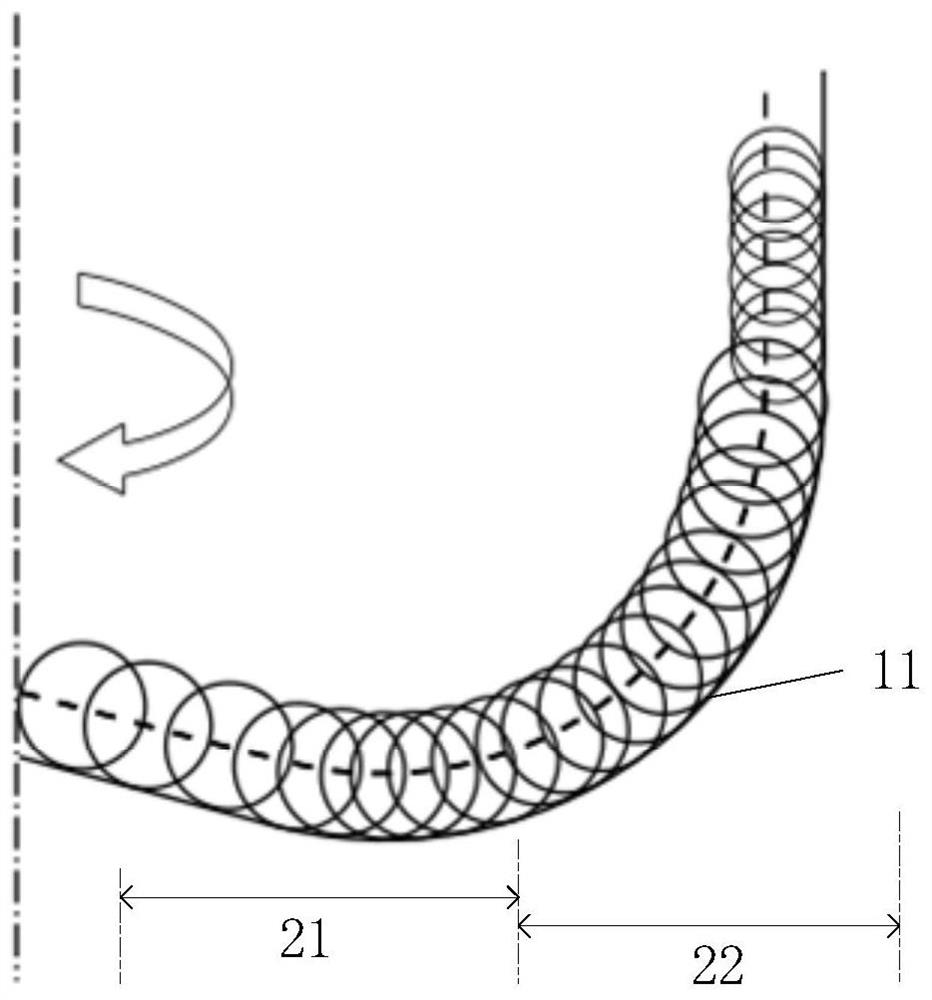 PDC (Polycrystalline Diamond Compact) bit with different inside and outside and manufacturing method of PDC bit