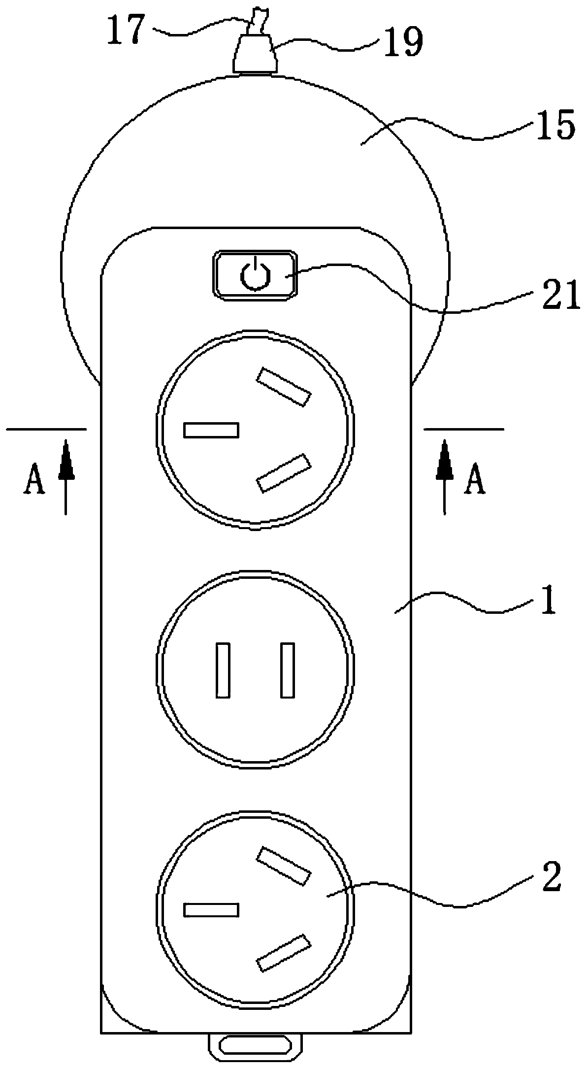 Anti-forgetting safety power strip based on electromagnetic transformation
