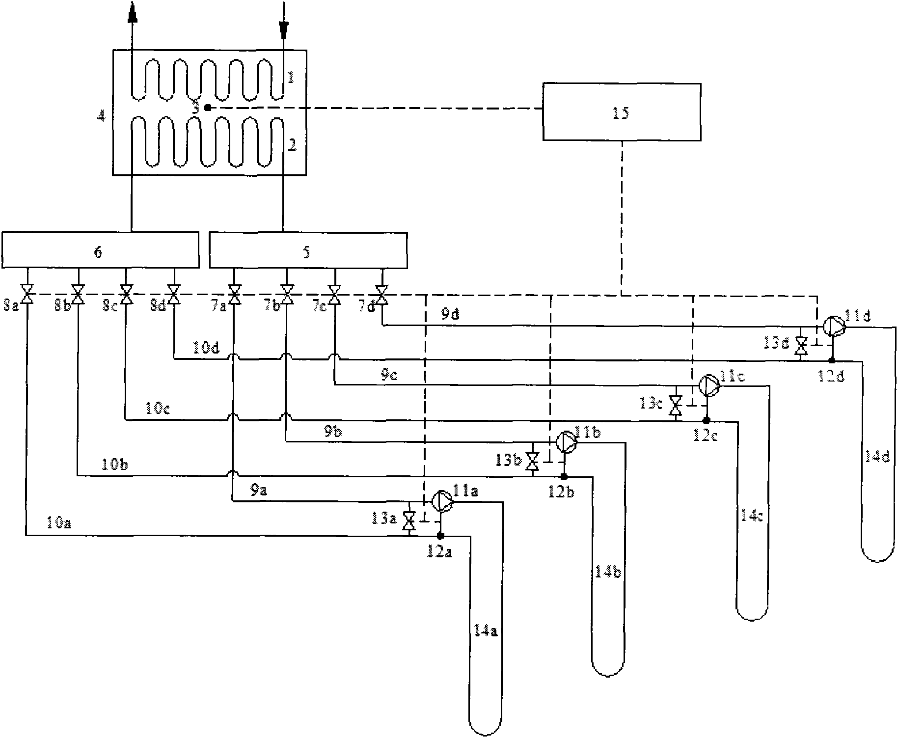 Method for actively controlling frost heaving deformation of underground heat exchange pipe