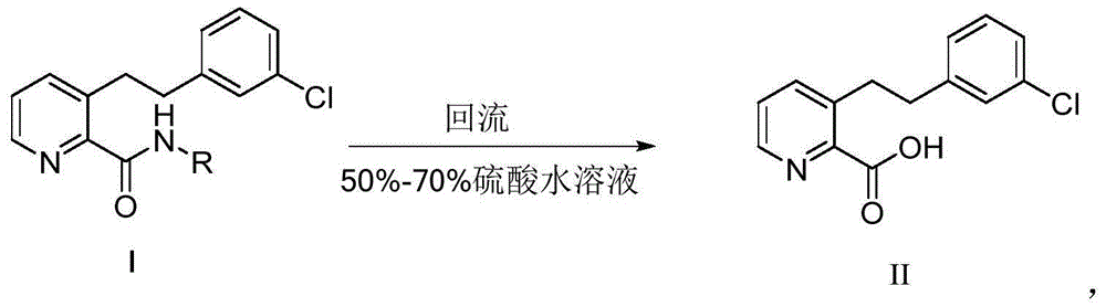 Preparation process of 3-[2-(3-chlorphenyl)ethyl]-2-pyridinecarboxylic acid