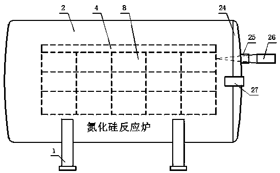 High-purity silicon nitride reacting furnace