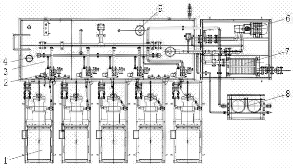 Hydraulic system for steel collection device