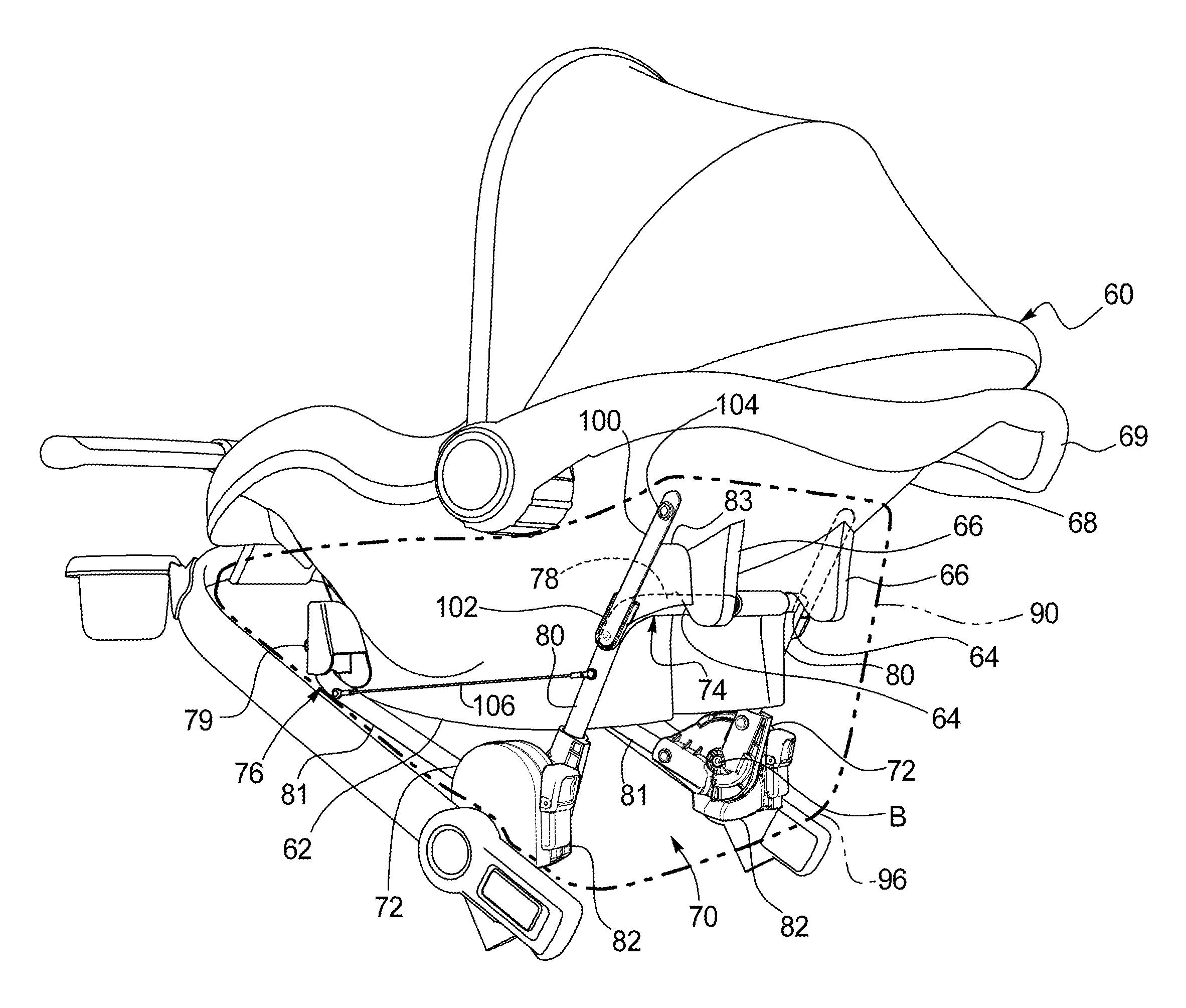 Stroller Adapter for an Infant Car Seat