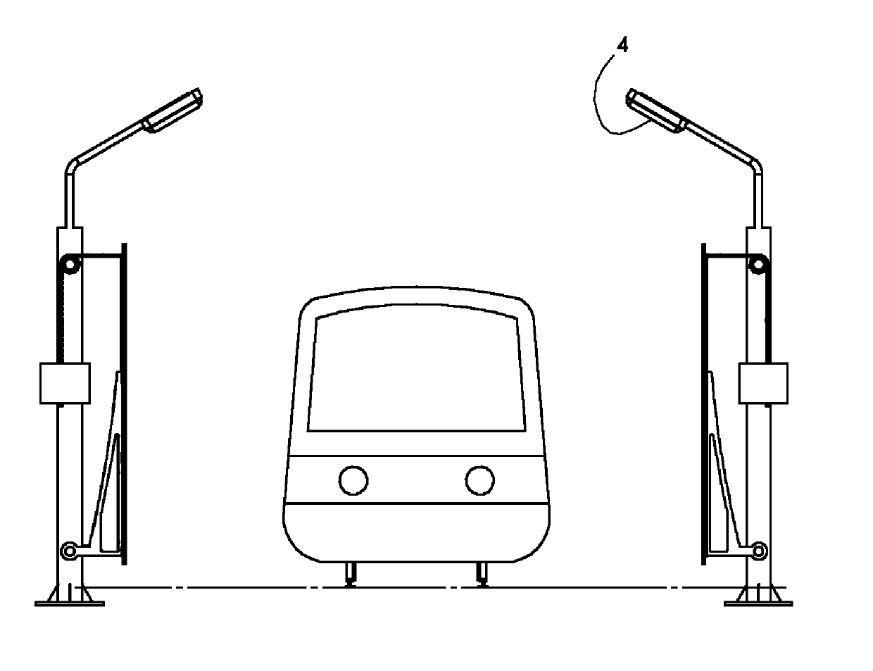 Self-generating railway road lamp for generating power by using torsion springs and suction effect