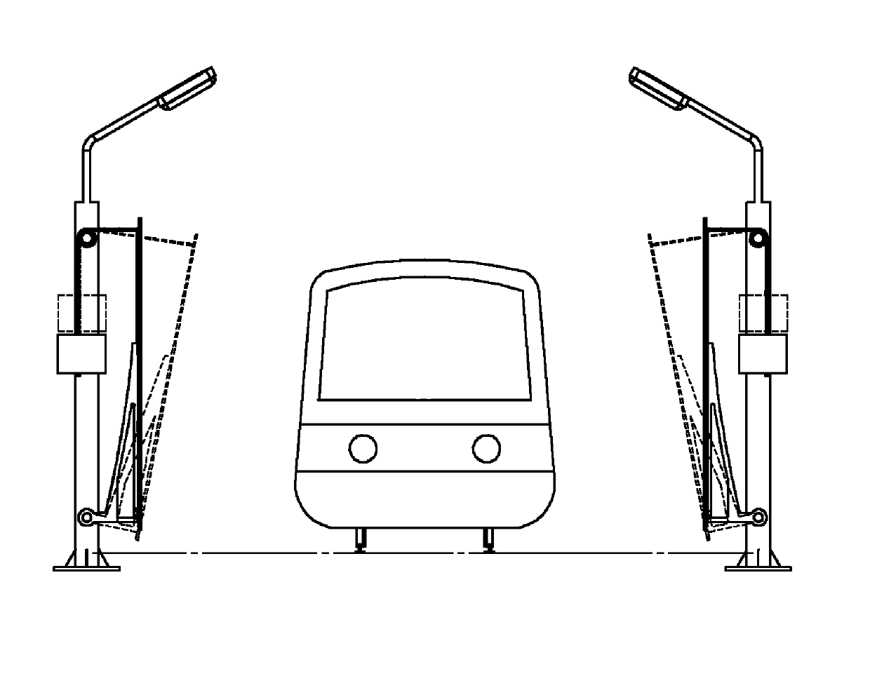 Self-generating railway road lamp for generating power by using torsion springs and suction effect