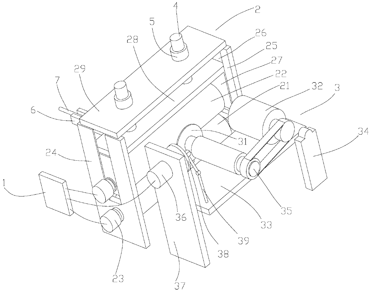 A kind of automatic cutting machine for cotton mandrel