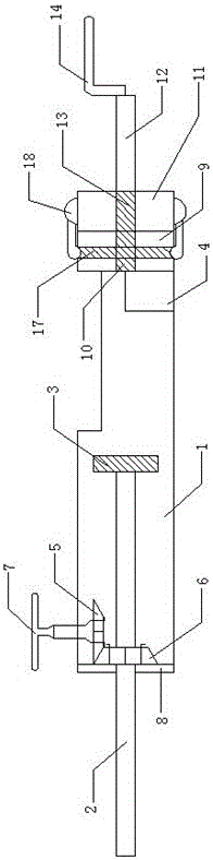 Thread processing device with rotary push-type fixing mechanism