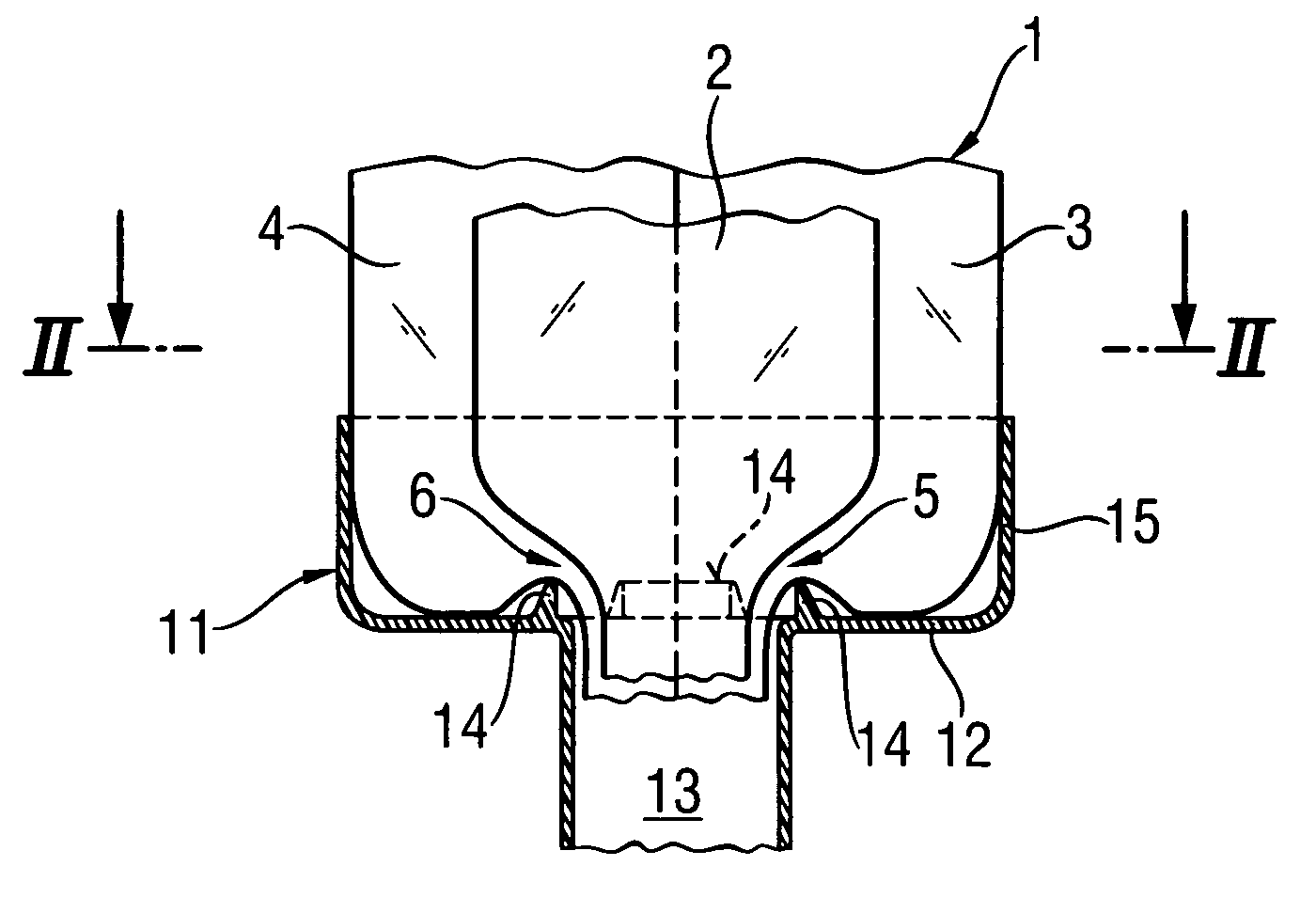 Head part for a multi-chamber tube bag