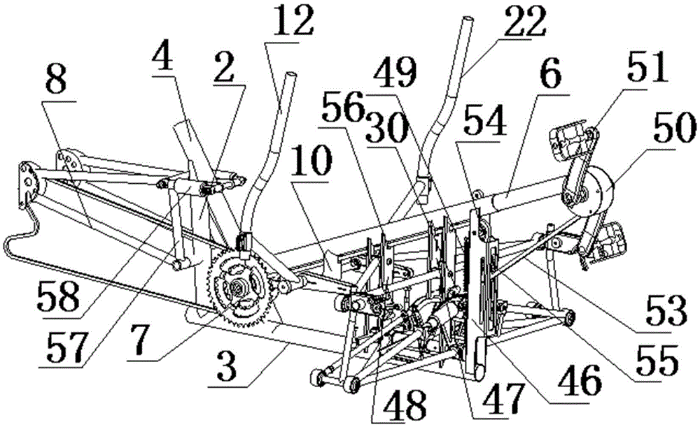 Reversed recumbent tricycle