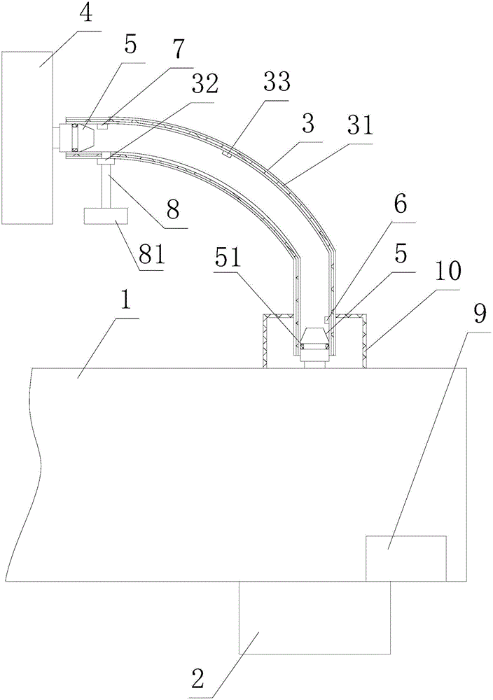 Spiral conveyor structure of sand mixer