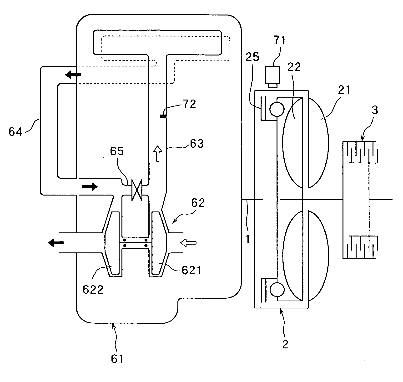 Vehicle Power Transmission Device Using A Fluid Coupling