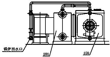 Large-module assembled high-efficiency condensing gas-fired hot water boiler