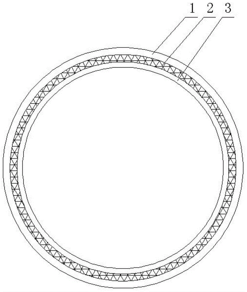 Three-layer composite liquid crystal polymer enhanced pipe