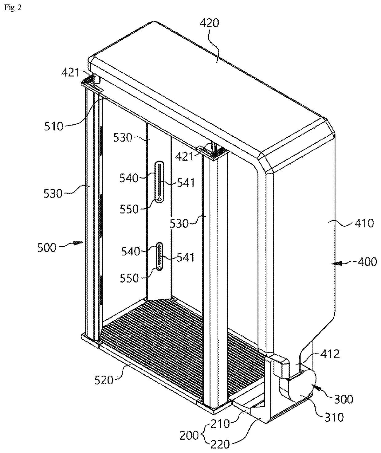 Hygiene management device for entrance hall