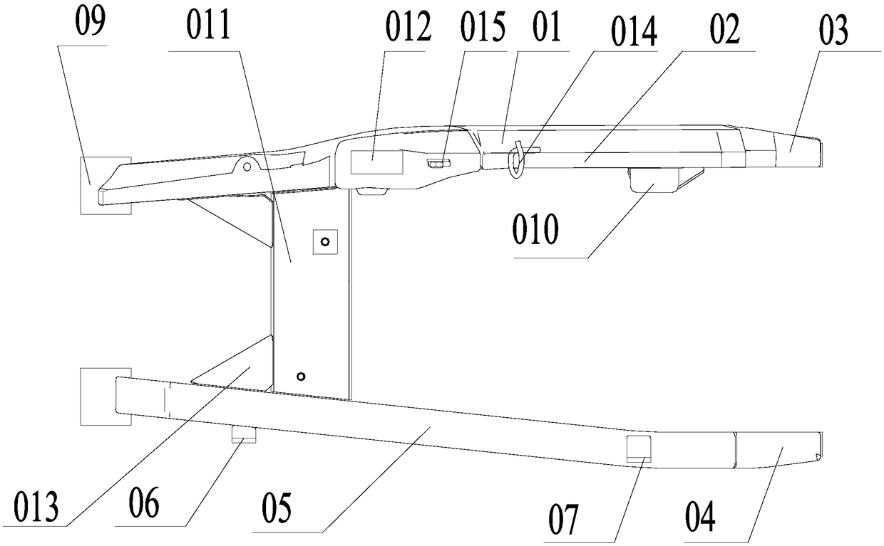 Processing method of frame bottom fork tooling combination