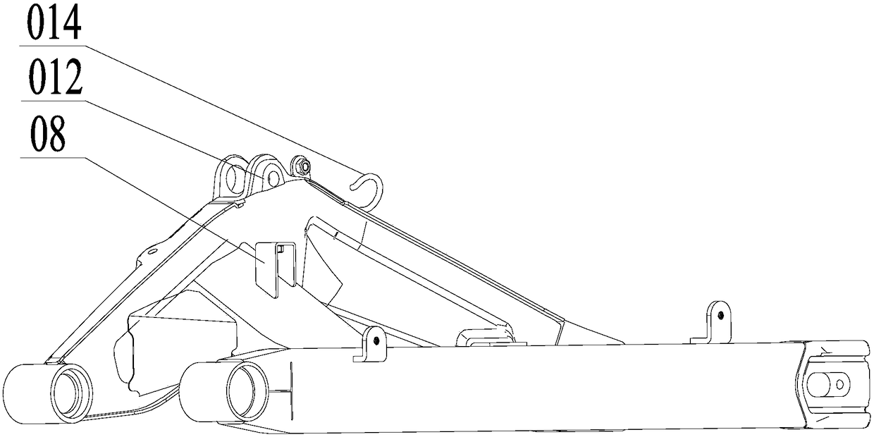 Processing method of frame bottom fork tooling combination