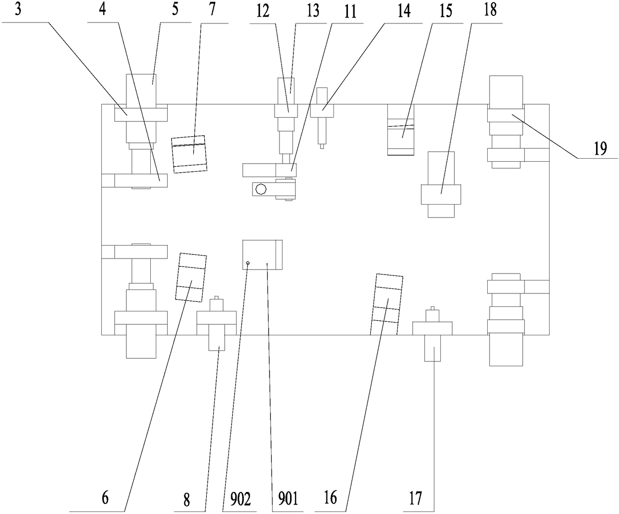 Processing method of frame bottom fork tooling combination