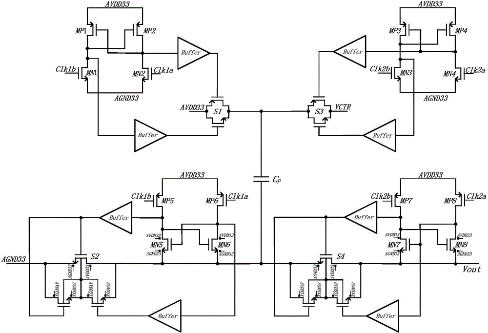 Multi-mode-control configurable-type complementary on-chip negative voltage charge pump circuit