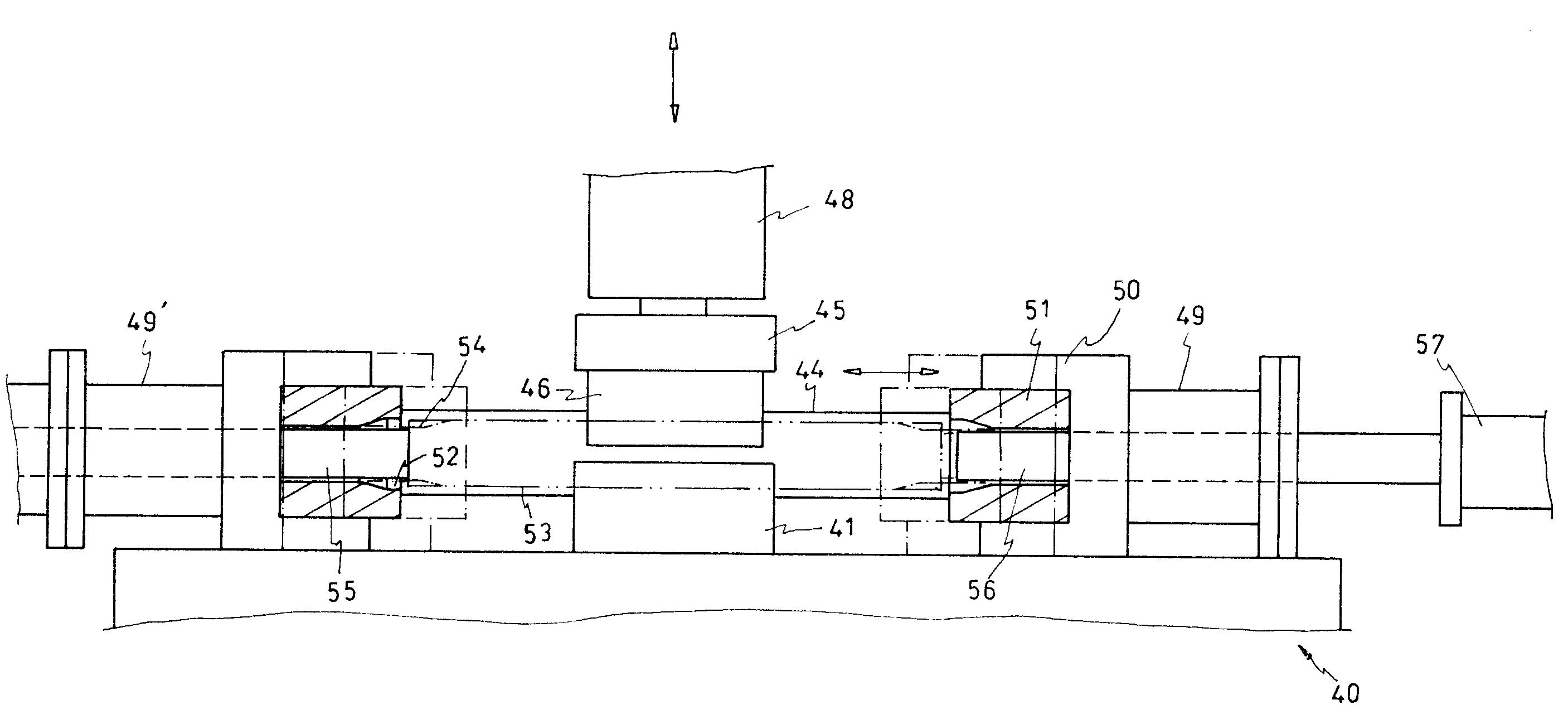 Concentric machining device for a roller
